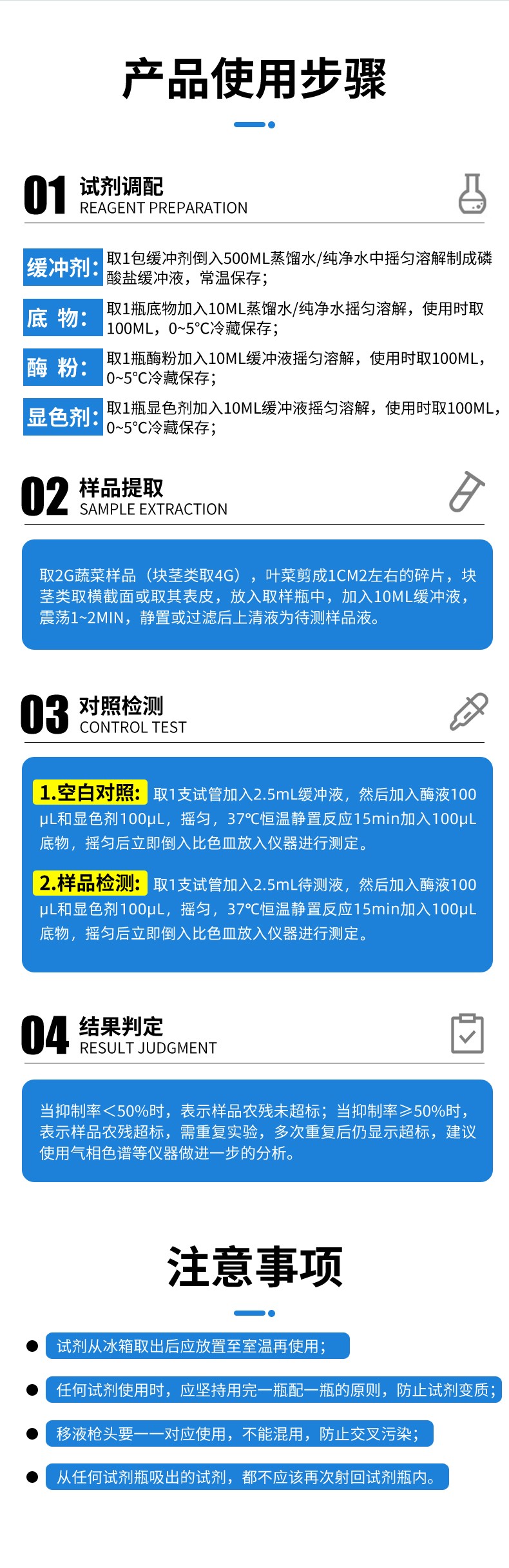 農(nóng)藥殘留檢測試劑盒