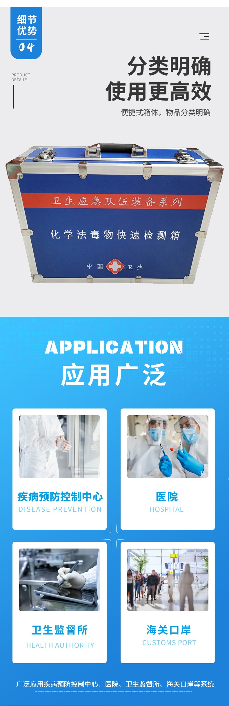 化學(xué)法毒物檢測箱