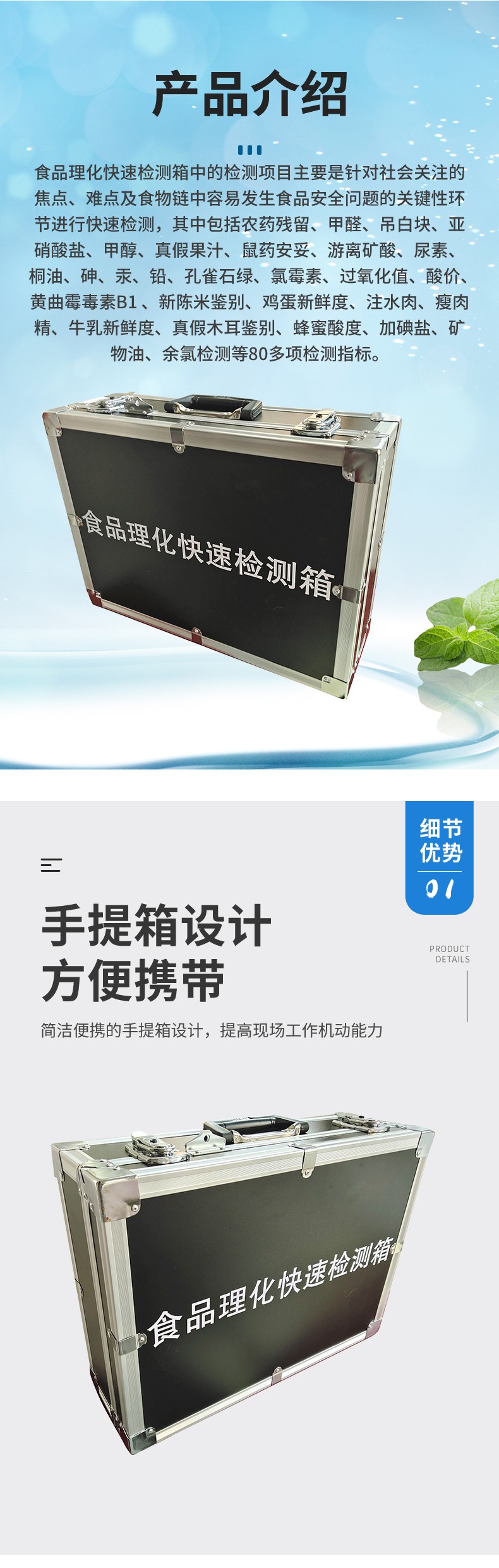食品理化快速檢測(cè)箱