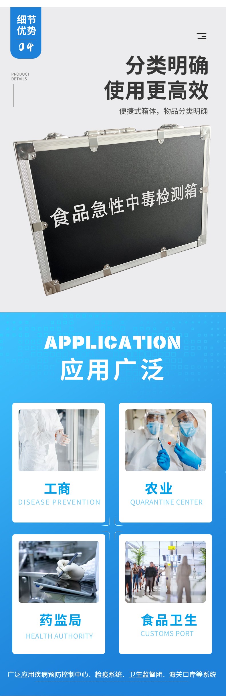 食品急性中毒檢測(cè)箱